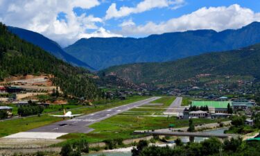 Paro International Airport (PBH) has a single 2