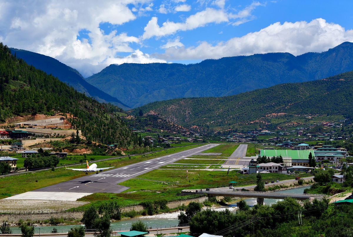 <i>mtcurado/iStockphoto/Getty Images via CNN Newsource</i><br />Paro International Airport (PBH) has a single 2