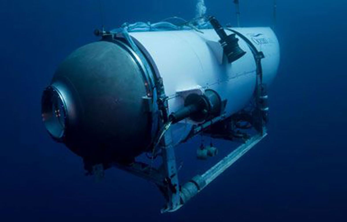 <i>OceanGate Expeditions/AP/File via CNN Newsource</i><br/>This undated image provided by OceanGate Expeditions in June 2021 shows the company's Titan submersible.