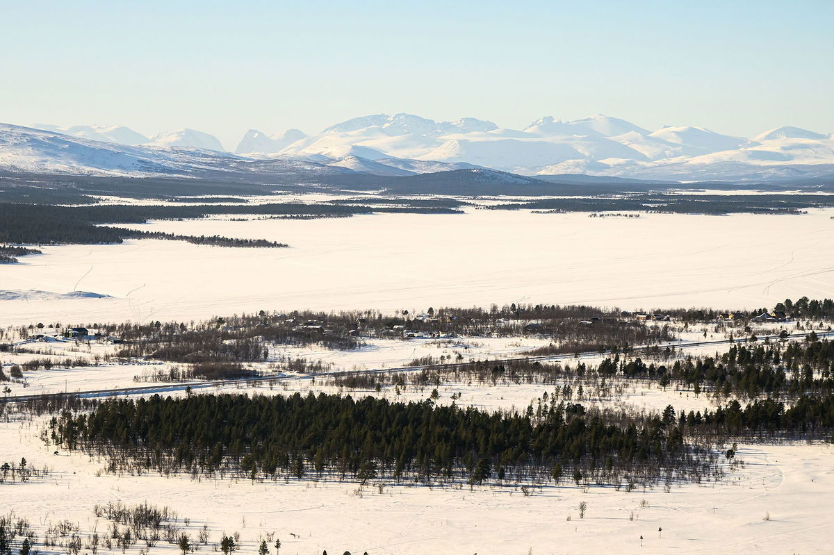 A view outside the Arctic city of Kiruna, Sweden on March 7. A huge deposit of rare earth elements was found here last year.