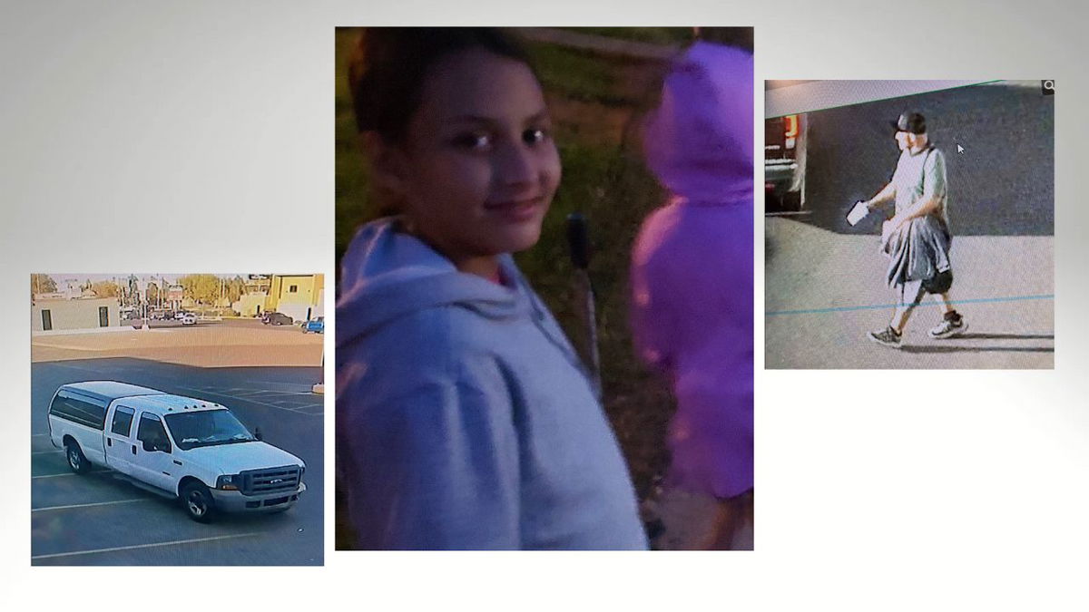 The stolen vehicle, 14-year-old girl, and the suspect.