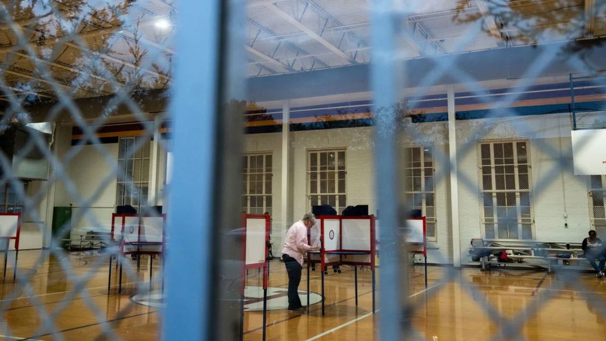 Voters attend to cast their ballots at the Highland Middle School on November 7, 2023 in Louisville, Kentucky. Michael Swensen/Getty Images