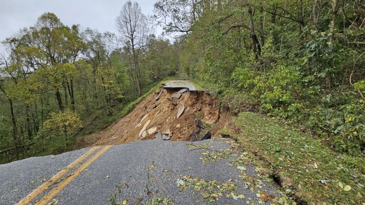 <i>National Park Service via CNN Newsource</i><br/>The entire length of the Blue Ridge Parkway in North Carolina and Virginia is closed as crews continue their assessment of the damage from Hurricane Helene.