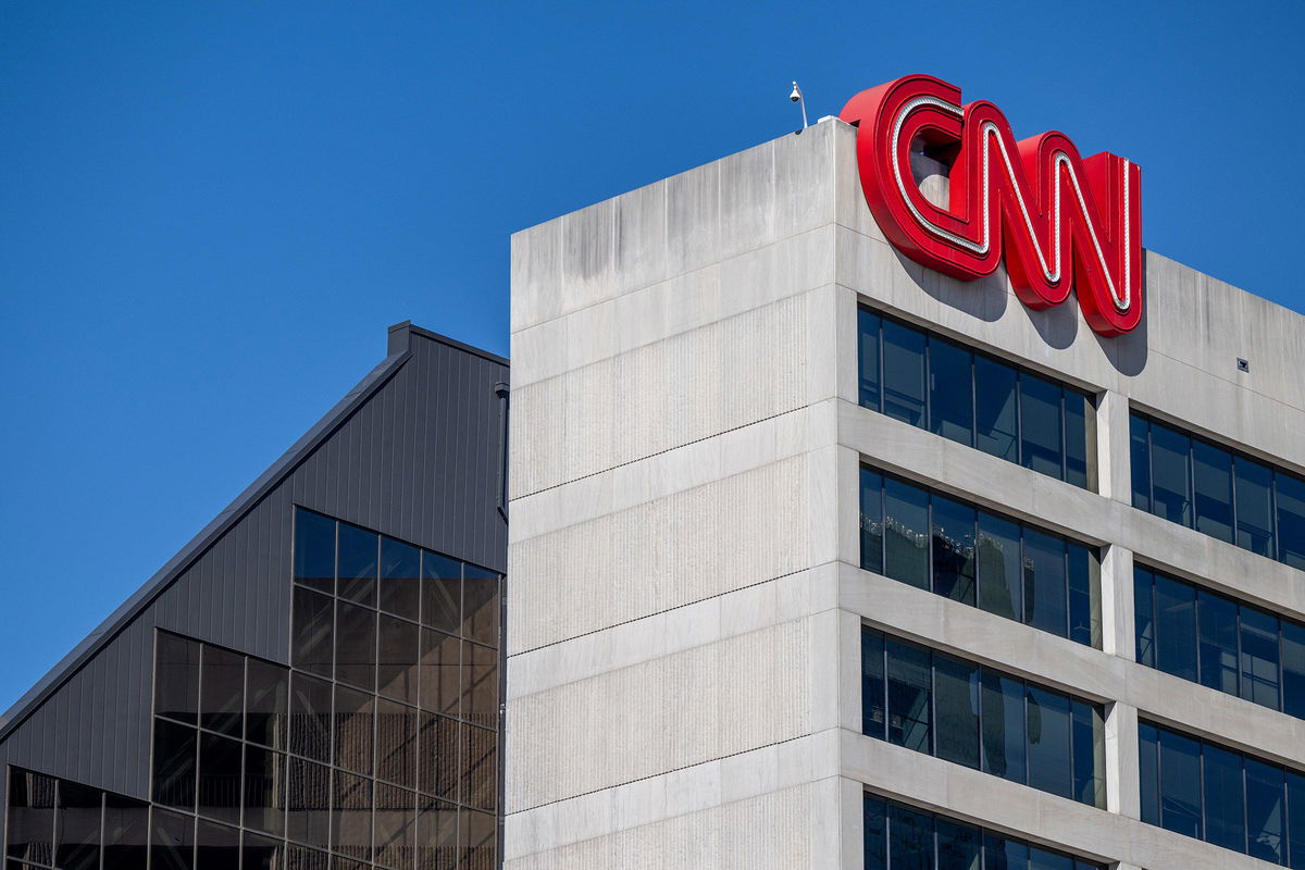 <i>Brandon Bell/Getty Images/File via CNN Newsource</i><br/>The CNN logo is seen on the network's former headquarters in Atlanta