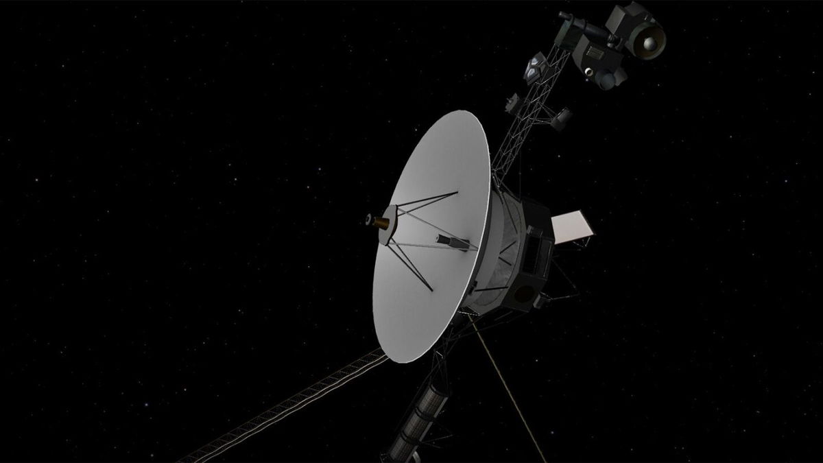 <i>NASA via CNN Newsource</i><br/>A rendering depicts the Voyager 2 spacecraft