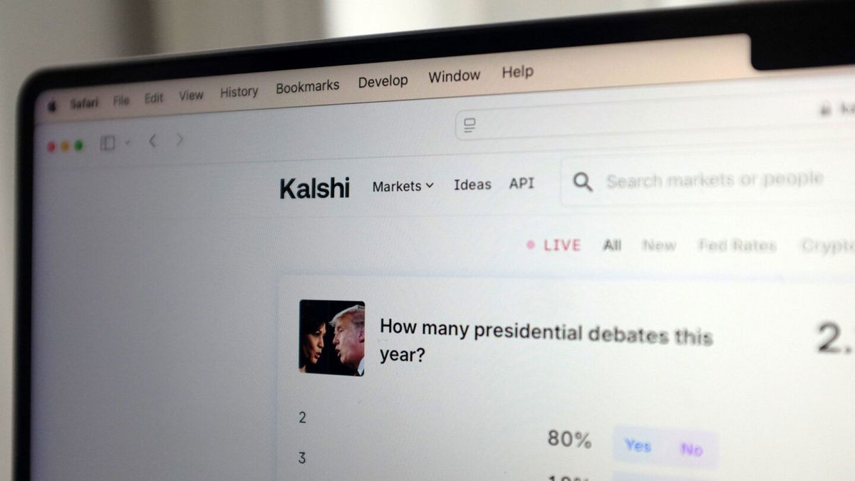 <i>CNN via CNN Newsource</i><br />This photo shows the website Kalshi