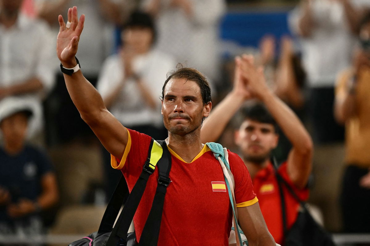 <i>Jasper Juinen/Getty Images via CNN Newsource</i><br/>Nadal celebrates with his teammates after reaching the Davis Cup final in 2008.