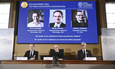 The latest Nobel Prize in economics was announced in Stockholm on October 14. Three economists were awarded the Nobel Prize on October 14 for their research into how the nature of institutions helps explain why some countries become rich and others remain poor.