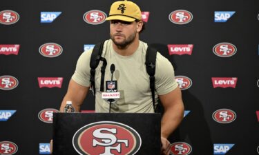 Nick Bosa speaks to the media after the San Francisco 49ers' victory over the Dallas Cowboys.