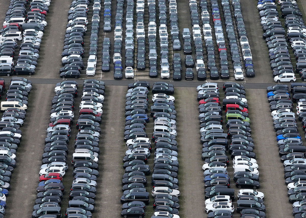 <i>Sean Gallup/Getty Images via CNN Newsource</i><br/>Volkswagen cars pictured in Wolfsburg