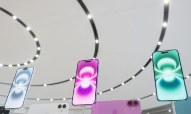 New Apple iPhone 16 models are displayed after Apple's "It's Glowtime" event in Cupertino