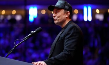 Elon Musk speaks before Republican presidential nominee former President Donald Trump at a campaign rally at Madison Square Garden