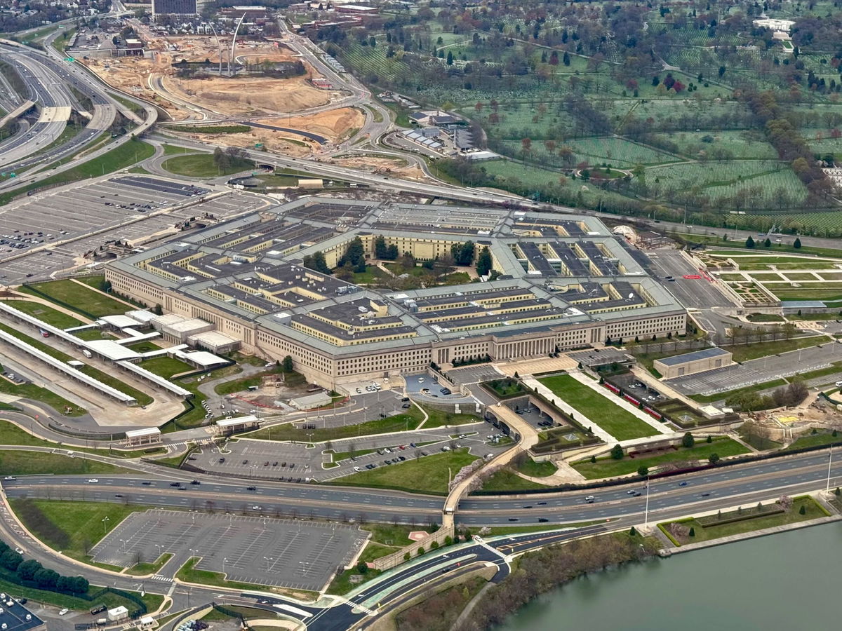 <i>Daniel Slim/AFP/Getty Images via CNN Newsource</i><br />An aerial view of the Pentagon in Washington