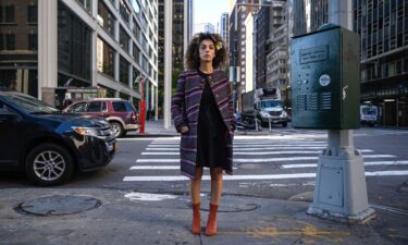 Iranian-US women's rights activist Masih Alinejad poses in New York in October 2022.