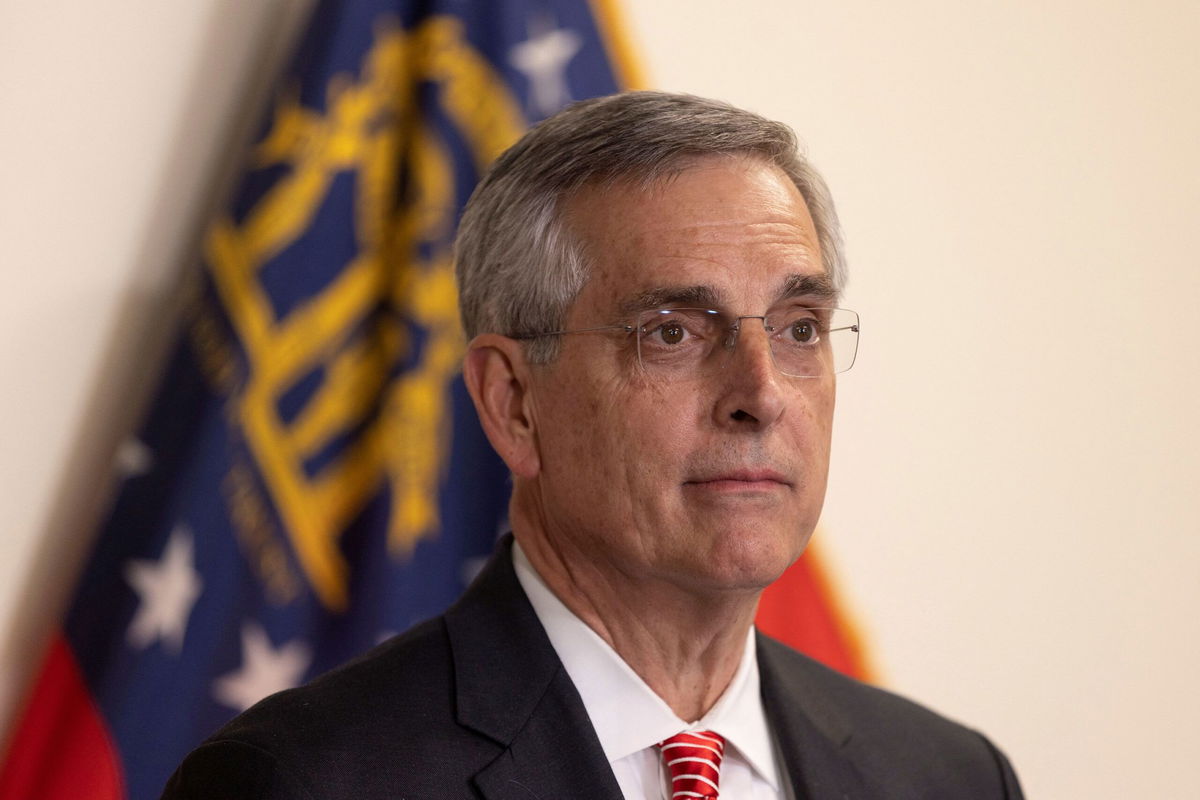 <i>Alyssa Pointer/Reuters via CNN Newsource</i><br/>Georgia Secretary of State Brad Raffensperger speaks during a press conference on Georgia's Presidential Primary Election Day