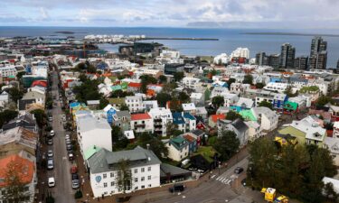 The downtown area of Reykjavik