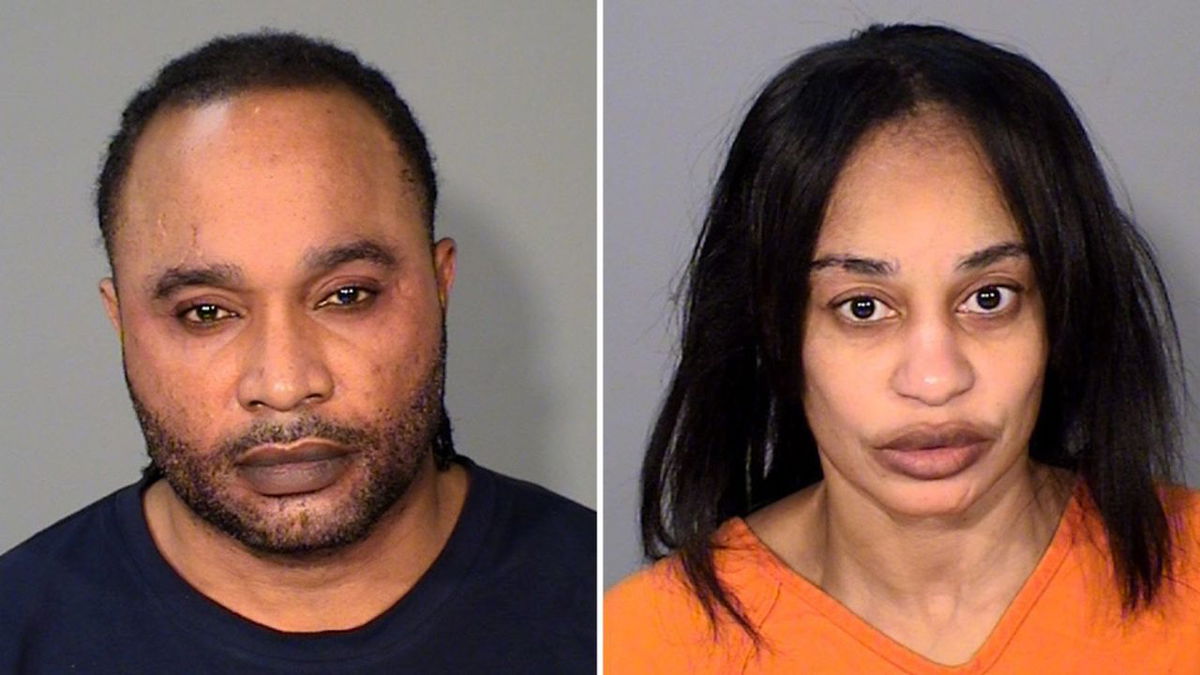 Jadion Anthony Richards, left, and Akwele Nickeisha Lawes-Richards are accused of shoplifting items from Lululemon stores in multiple states and then exchanging them for cash.
