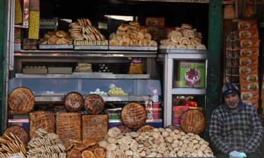 A baker prepares bread in Srinagar