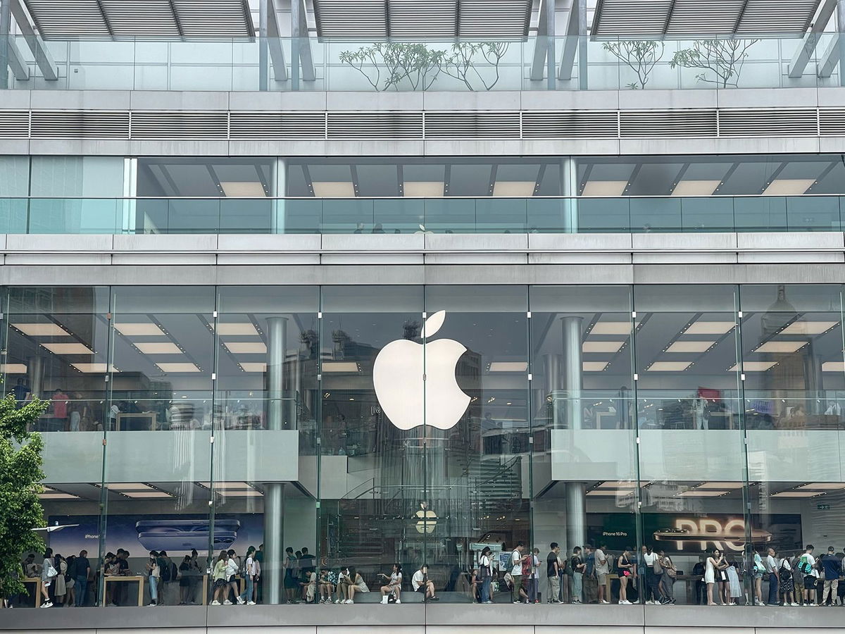 <i>Evgenia Novozhenina/Reuters via CNN Newsource</i><br/>A man holds an Apple iPhone 16 Pro Max ahead of the launch of sales of the new iPhone 16 series smartphones in a store in Moscow