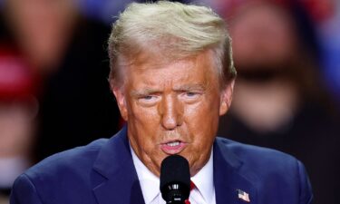 Donald Trump speaks during a campaign rally in Grand Rapids