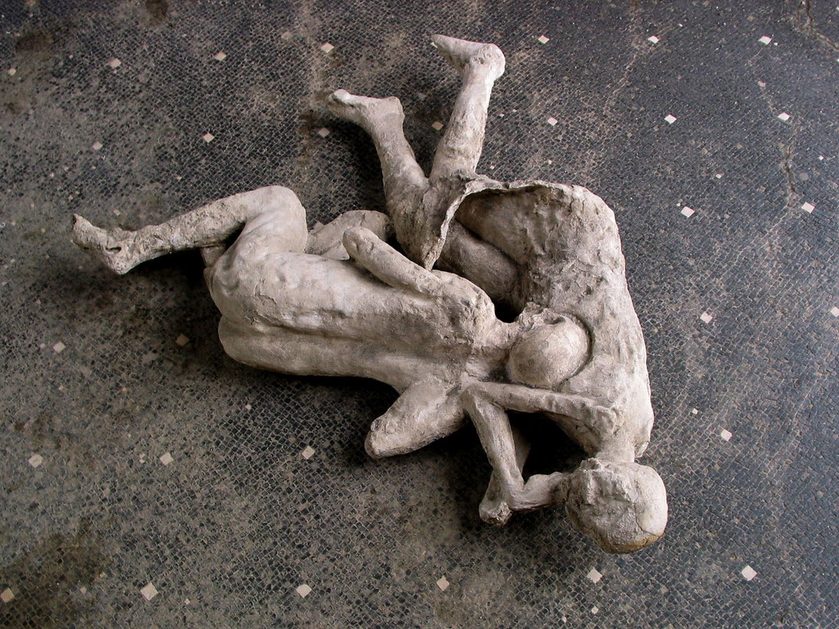 <i>Archeological Park of Pompeii via CNN Newsource</i><br/>Many features of a man found inside the Villa of the Mysteries still remain remarkably clear.