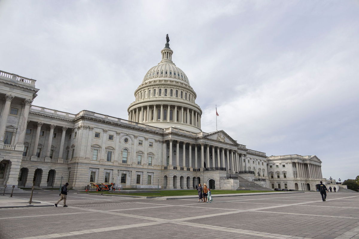 <i>Nicolas Economou/NurPhoto/Getty Images via CNN Newsource</i><br />A view of the US Capitol on November 4