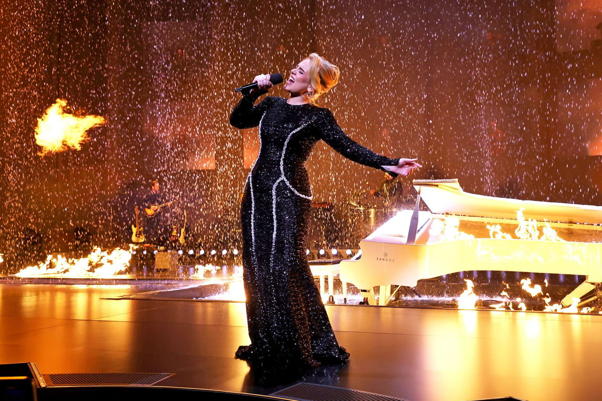 <i>Kevin Mazur/Getty Images via CNN Newsource</i><br />Adele is seen here performing her Weekends with Adele residency at The Colosseum at Caesars Palace in January in Las Vegas. No November 23