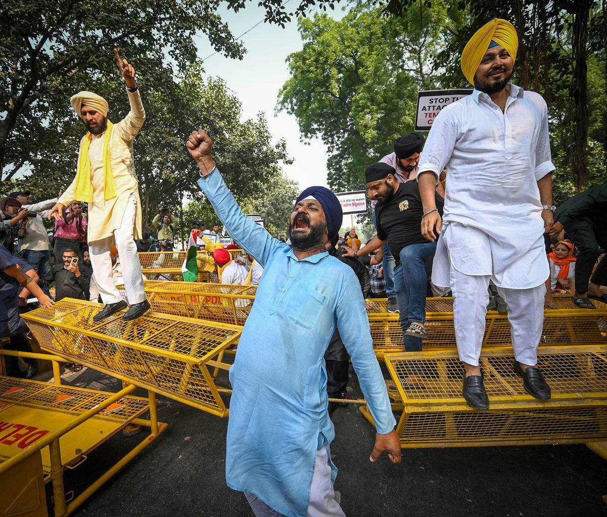 <i>Dave Chang/AFP/Getty Images via CNN Newsource</i><br/>Canadian Prime Minister Justin Trudeau attends a press conference following Canada's expulsion of six Indian diplomats