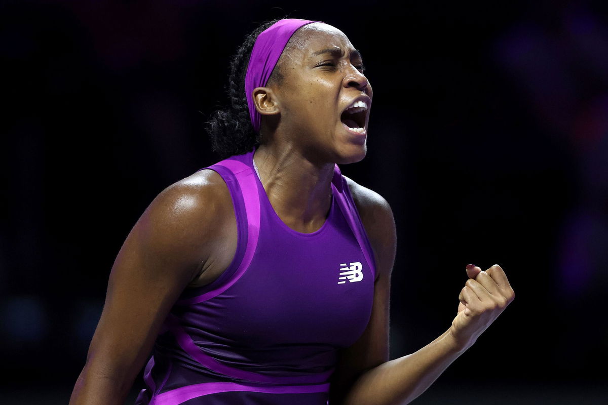 <i>Matthew Stockman/Getty Images via CNN Newsource</i><br/>Coco Gauff defeated Aryna Sabalenka in the semifinals of the WTA Finals.