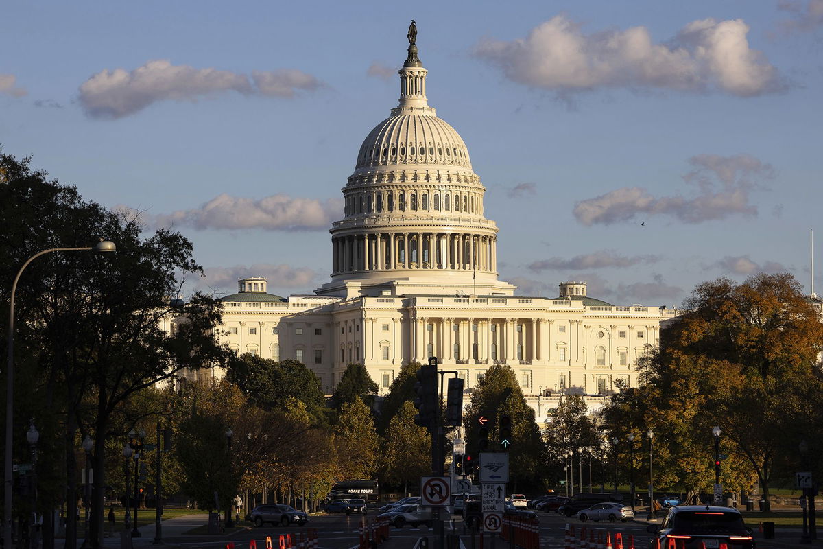 <i>Francis Chung/POLITICO/AP via CNN Newsource</i><br/>The US Capitol building is seen in Washington