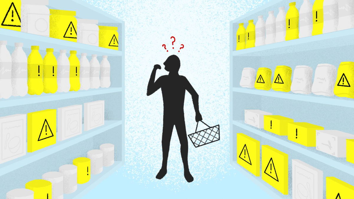 <i>Illustration by Patrick Gallagher via CNN Newsource</i><br/>Major retailers are failing to responsibly act on limiting toxic chemicals and plastics in the products they sell