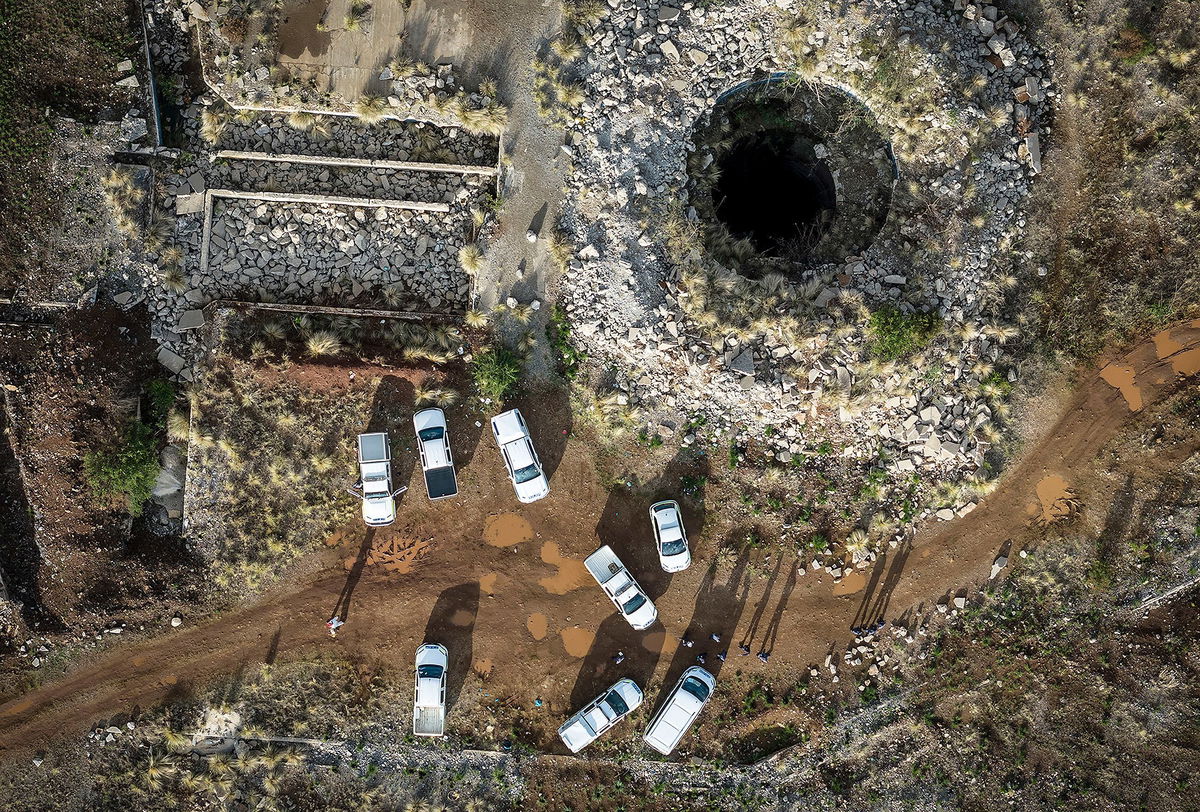 <i>AP via CNN Newsource</i><br/>An aerial view of a mine shaft where an estimated 4