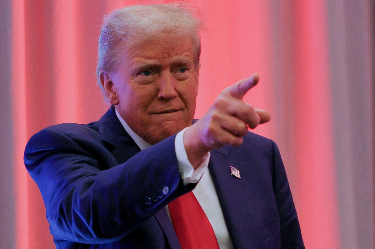 <i>Brian Snyder/Reuters via CNN Newsource</i><br/>President-elect Donald Trump gestures as he meets with House Republicans on Capitol Hill in Washington