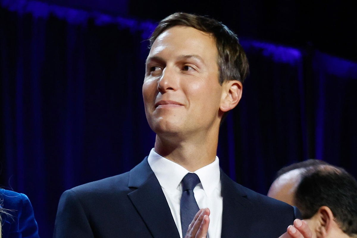 <i>Chip Somodevilla/Getty Images via CNN Newsource</i><br/>Jared Kushner arrives as President-elect Donald Trump speaks during an election night event at the Palm Beach Convention Center on November 6 in West Palm Beach