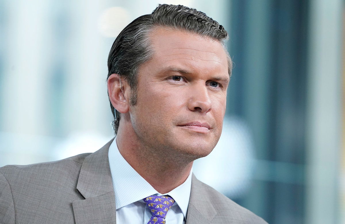 <i>John Lamparski/Getty Images via CNN Newsource</i><br/>Fox News anchor Pete Hegseth is seen during an episode of 