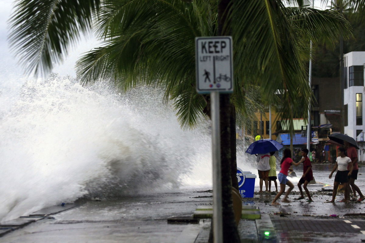 <i>Charism Sayat/AFP/Getty Images via CNN Newsource</i><br/>Hundreds of thousands of people were evacuated from their homes as others made preparations for the typhoon ahead of its landfall on Saturday.