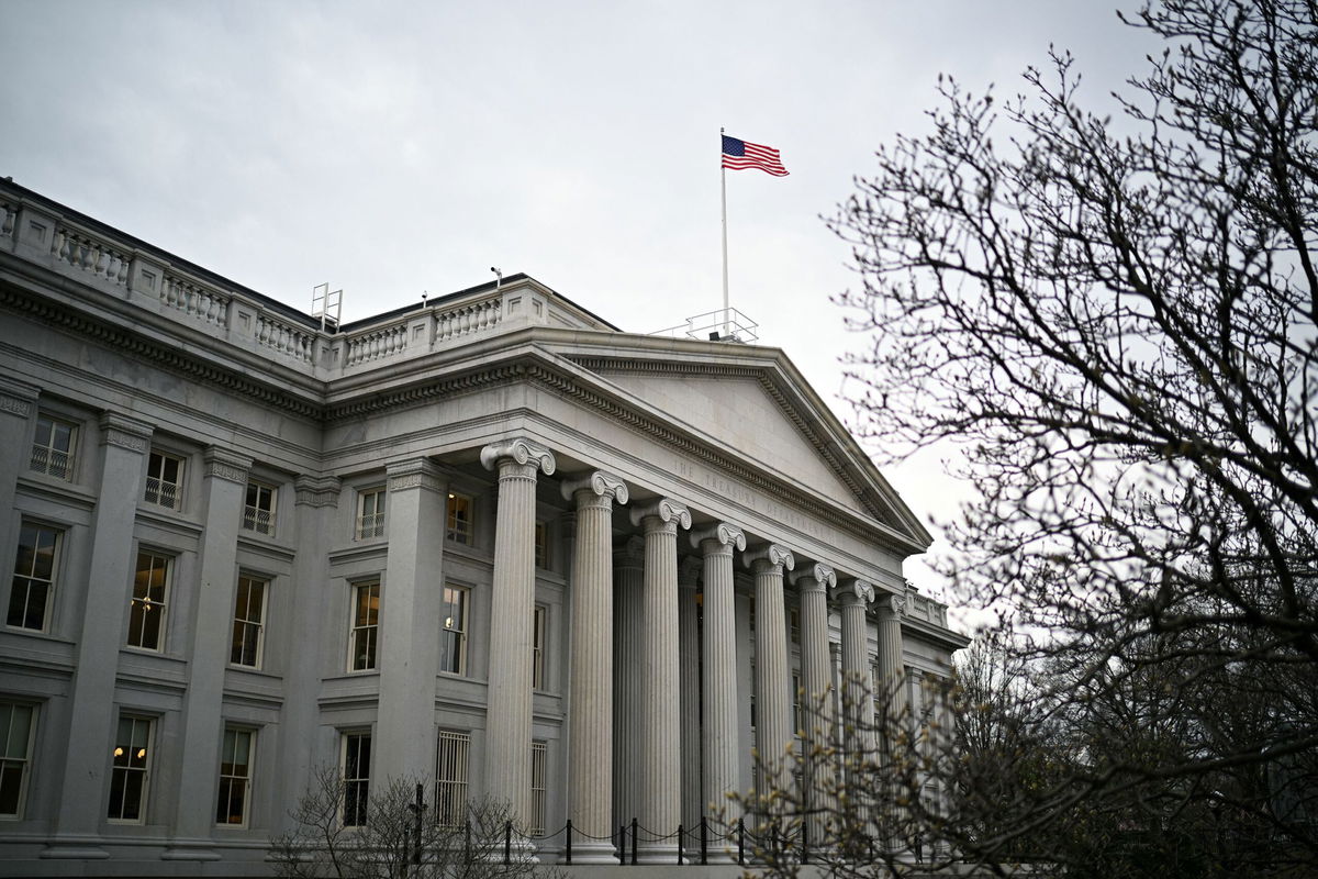 <i>Mandel Ngan/AFP/Getty Images/File via CNN Newsource</i><br/>The US Department of Treasury in Washington