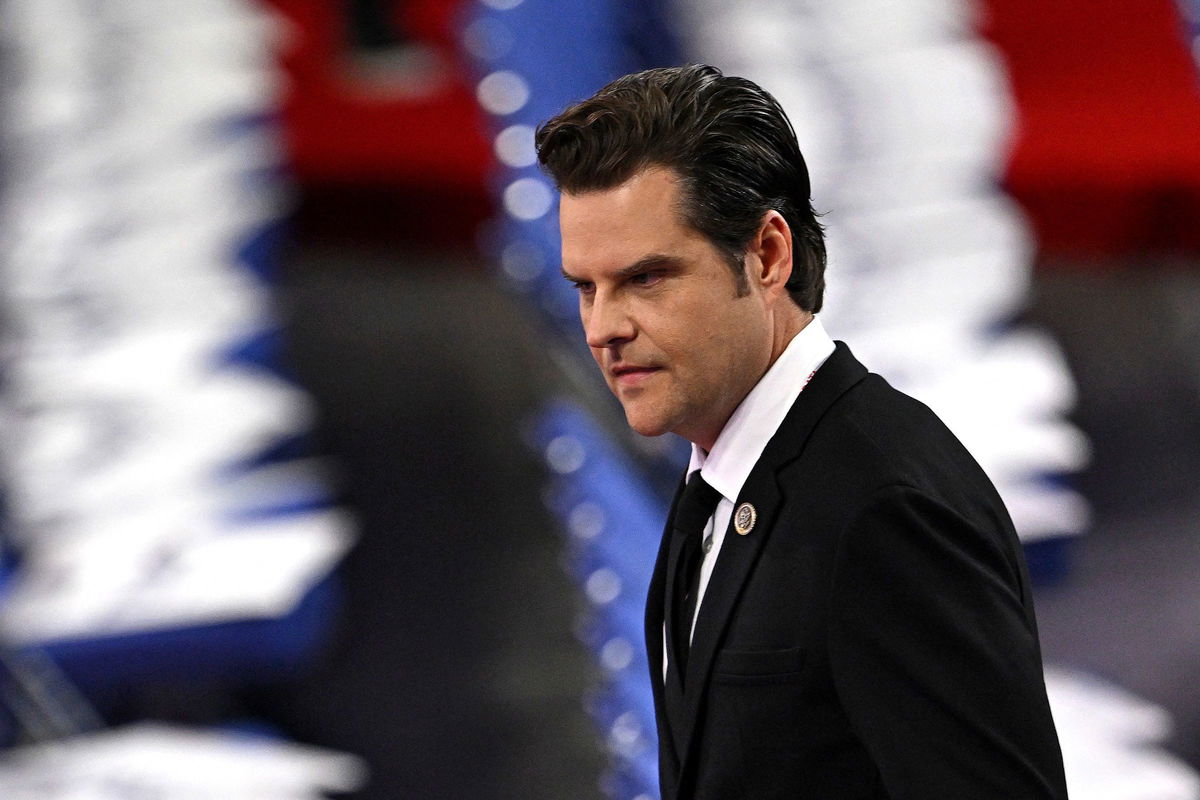 <i>Patrick T. FallonAFP/Getty Images/File via CNN Newsource</i><br/>Then-Rep. Matt Gaetz attends the 2024 Republican National Convention at the Fiserv Forum in Milwaukee