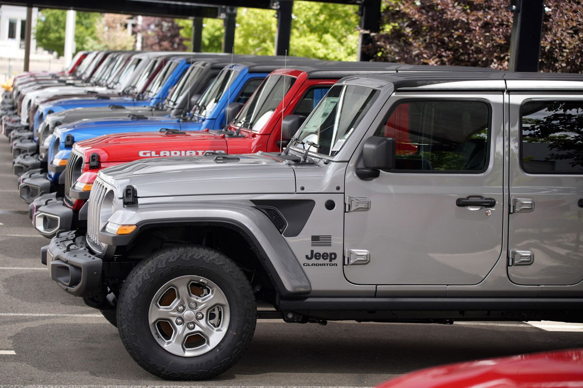 <i>David Zalubowski/AP/File via CNN Newsource</i><br/>Weak sales of the Jeep Gladiator have led Stellantis to cut one of two shifts at the Toledo factory that makes the pickup.