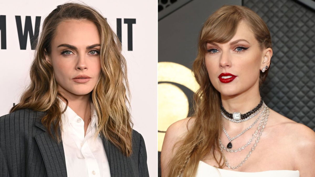 <i>Getty Images via CNN Newsource</i><br/>Cara Delevingne was briefly roommates with Taylor Swift.