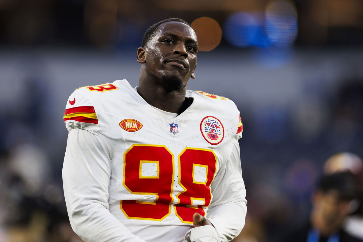 <i>Ric Tapia/Getty Images/File via CNN Newsource</i><br/>Kansas City Chiefs defensive tackle Tershawn Wharton walks off the field during a game against the Los Angeles Chargers at SoFi Stadium on January 7.