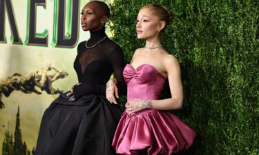 Cynthia Erivo and Ariana Grande attend the "Wicked" New York Premiere at the Museum of Modern Art on November 14 in New York City.