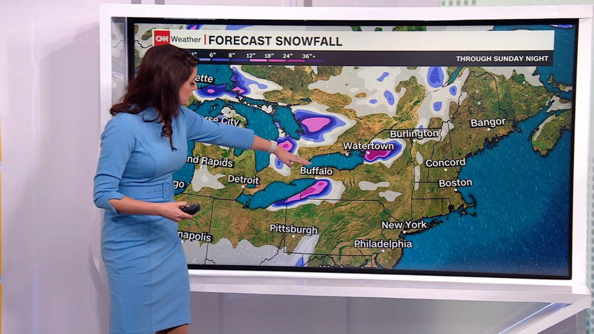 <i>CNN Weather via CNN Newsource</i><br/>Temperatures will plummet 15 to 25 degrees across much of the eastern US over the next few days