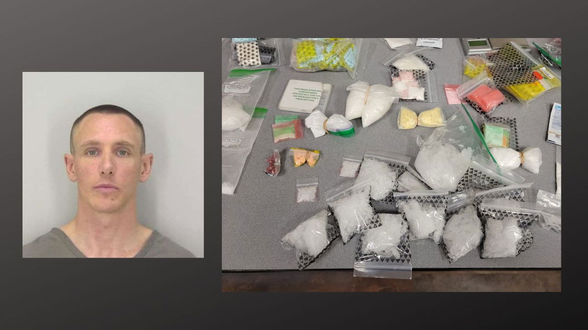 Michael Hemersbach and some of the drugs he was arrested with