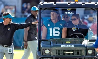 Jacksonville Jaguars quarterback Trevor Lawrence was ruled out of Sunday's game against the Houston Texans after suffering a concussion following a late hit to the head.