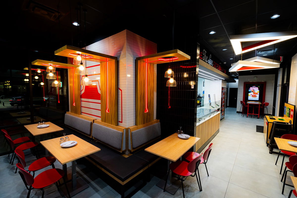 <i>Pizza Hut via CNN Newsource</i><br/>The inside of a redesigned Pizza Hut opening in Plano