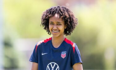 Lily Yohannes playing for Ajax in the UEFA Women's Champions League on January 30.