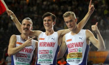 Gjert Ingebrigtsen is seen during the Trond Mohn Games in May 2024 in Bergen