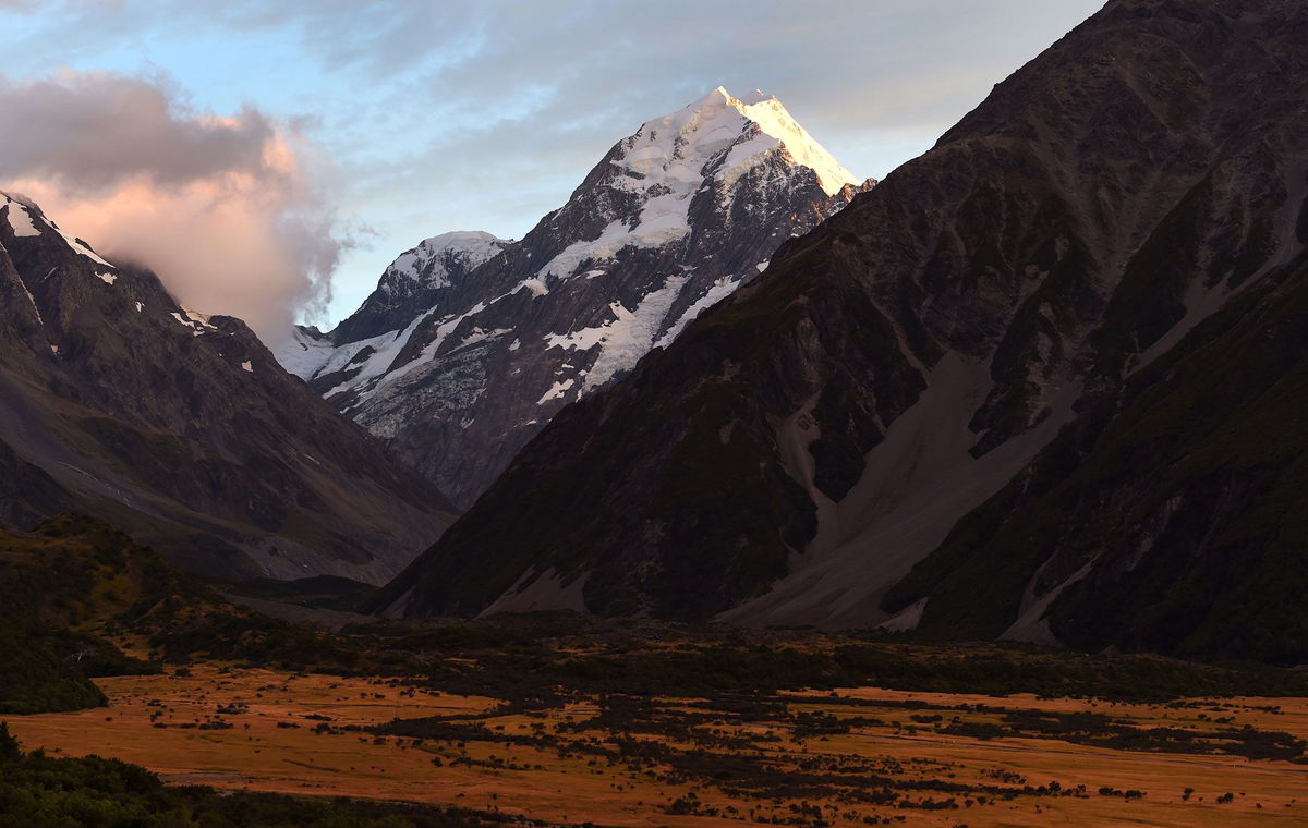 <i>William West/AFP/Getty Images via CNN Newsource</i><br/>The peak of New Zealand's highest mountain Mount Cook