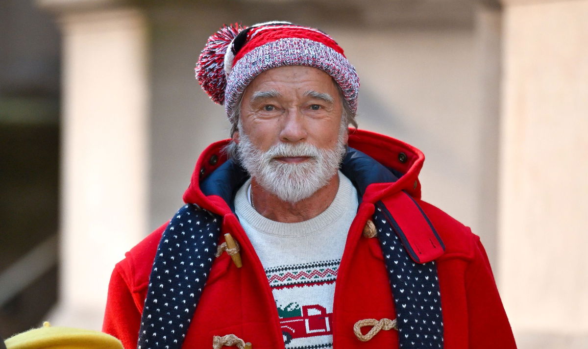 <i>James Devaney/GC Images/Getty Images via CNN Newsource</i><br/>Arnold Schwarzenegger is seen on the set of 'The Man With The Bag' in New York City on December 17.